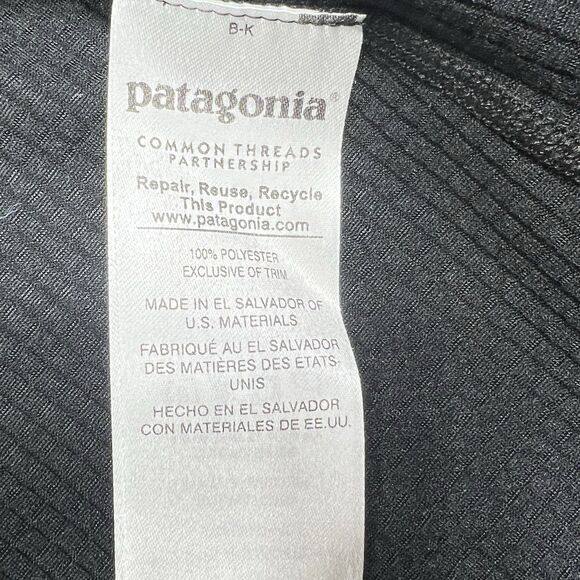 Patagonia 1/4 Zip Capilene Base Layer Pullover Jacket Midweight Women Small Blck - Picture 11 of 13